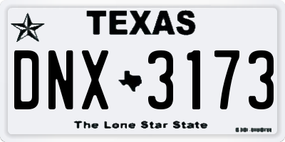 TX license plate DNX3173