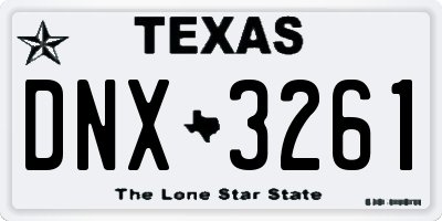 TX license plate DNX3261