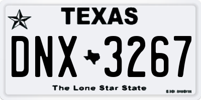 TX license plate DNX3267