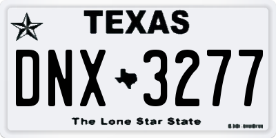 TX license plate DNX3277