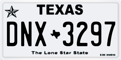 TX license plate DNX3297