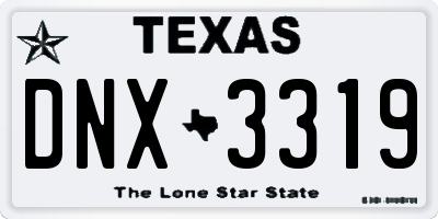 TX license plate DNX3319