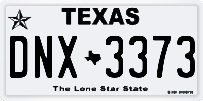 TX license plate DNX3373
