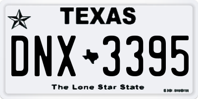 TX license plate DNX3395