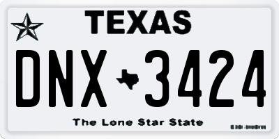 TX license plate DNX3424