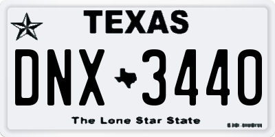 TX license plate DNX3440