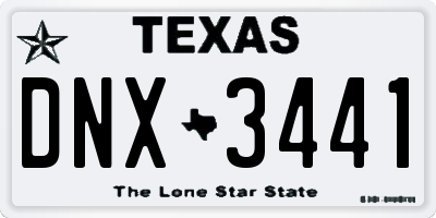 TX license plate DNX3441
