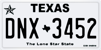 TX license plate DNX3452