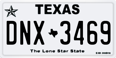 TX license plate DNX3469