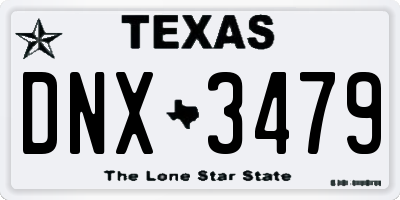 TX license plate DNX3479