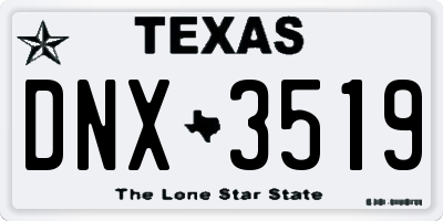 TX license plate DNX3519