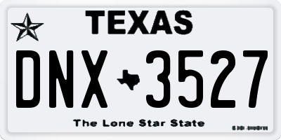 TX license plate DNX3527