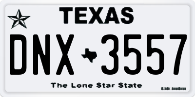TX license plate DNX3557