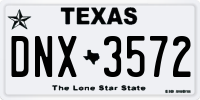 TX license plate DNX3572