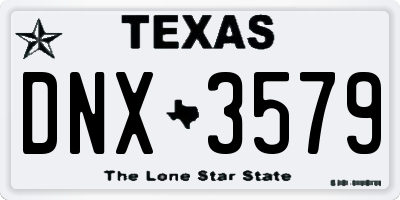 TX license plate DNX3579