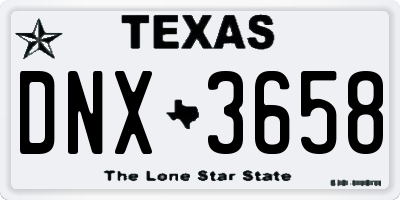 TX license plate DNX3658