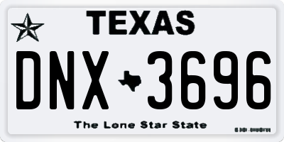 TX license plate DNX3696