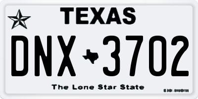 TX license plate DNX3702