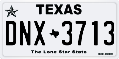 TX license plate DNX3713