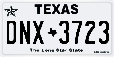 TX license plate DNX3723