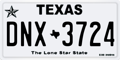 TX license plate DNX3724