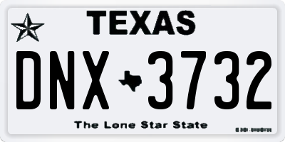 TX license plate DNX3732