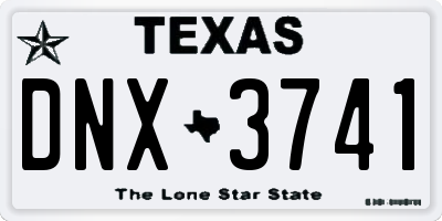 TX license plate DNX3741
