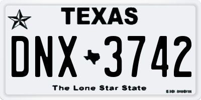TX license plate DNX3742