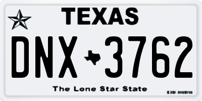 TX license plate DNX3762