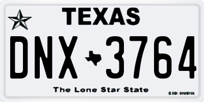 TX license plate DNX3764