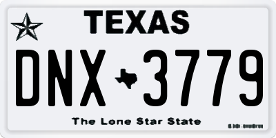 TX license plate DNX3779