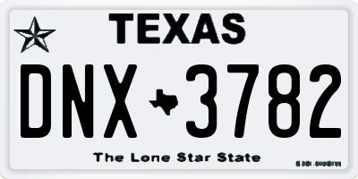 TX license plate DNX3782