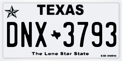 TX license plate DNX3793