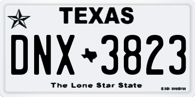 TX license plate DNX3823