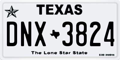 TX license plate DNX3824