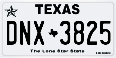 TX license plate DNX3825