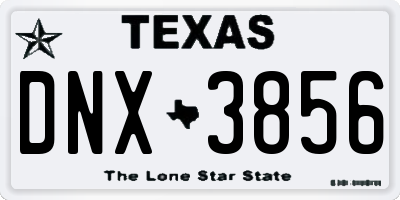 TX license plate DNX3856
