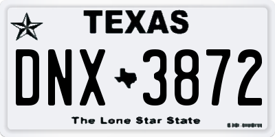 TX license plate DNX3872