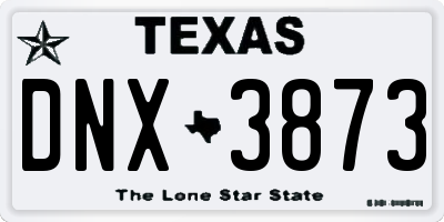 TX license plate DNX3873
