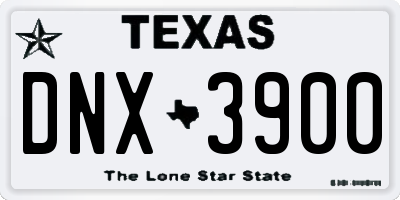 TX license plate DNX3900