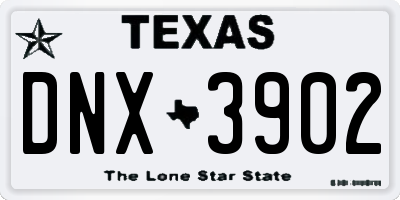 TX license plate DNX3902