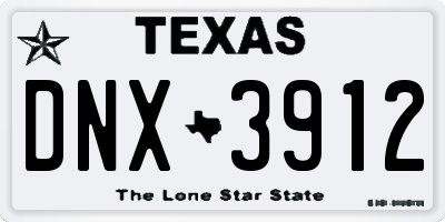 TX license plate DNX3912