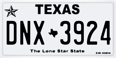 TX license plate DNX3924
