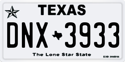 TX license plate DNX3933