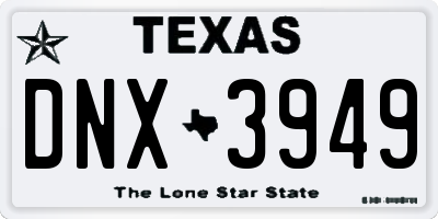 TX license plate DNX3949