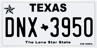 TX license plate DNX3950