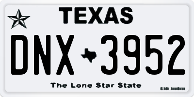 TX license plate DNX3952