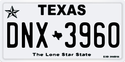 TX license plate DNX3960