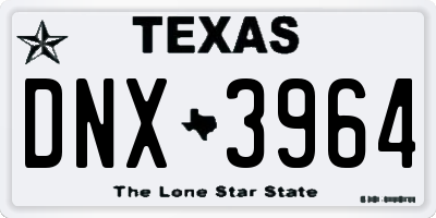 TX license plate DNX3964