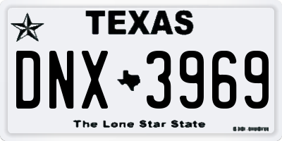 TX license plate DNX3969